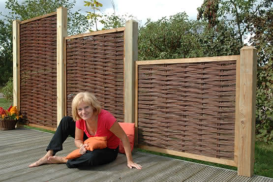 Weidenzaun: ölbehandelter Naturzaun 