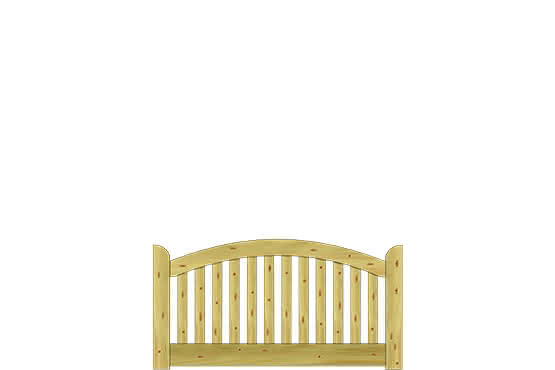 Gartenzaun Norderney 180x90/80/95 cm, kesseldruckimprägniertes Nadelholz Zaunelement | KDI