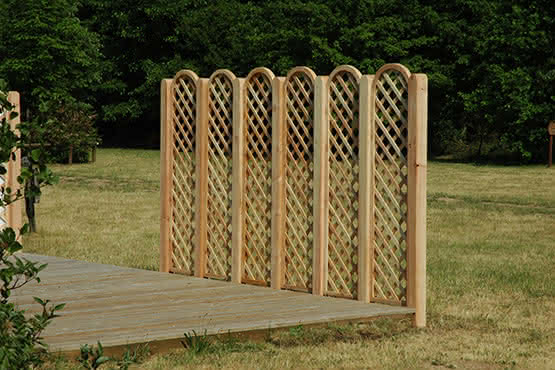 Rankzaun mit Bogen Palma 50x200/180 cm Rankzaun mit Oberbogen Lärche naturbelassen 50 x 200/180 cm Rankzaun mit Oberbogen | Lärche naturbelassen