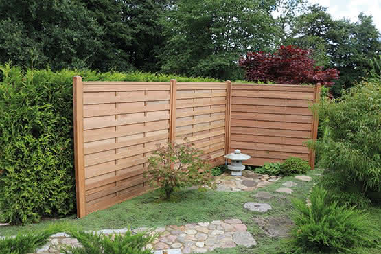 Sichtschutzzaun Bangkirai Flores 180x180 cm Dichtzaun ca. 180 x 180 cm ohne Ziergitter