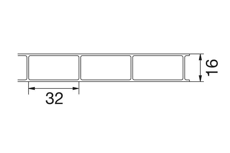 Doppelstegplatten 16 mm klar 
