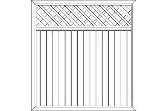 Joda® Easy weiß Sichtschutzzaun Kunststoff 170x180 cm mit Rankgitter gerade 170x180 cm mit RG