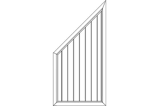 Joda® Easy weiß Sichtschutzzaun Kunststoff Abschlusselement 90x180/90 cm geschlossen links 90x180/90 cm Abschluss li