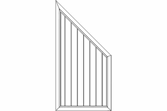 Joda® Easy weiß Sichtschutzzaun Kunststoff Abschlusselement 90x180/90 cm geschlossen rechts 90x180/90 cm Abschluss re