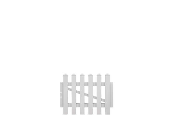 Joda® Easy Vorgartenzaun aus Kunststoff in gerader Ausführung 101x75 cm, Pforte DIN rechts, weiß Pforte DIN rechts, 101x75 cm