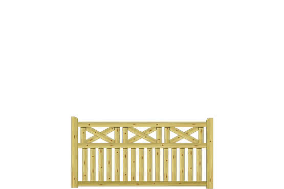 Gartenzaun Usedom 200x100/94cm KDI  200 x 100/94 cm | KDI grün