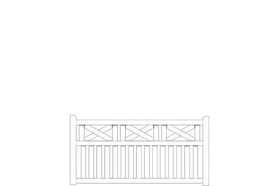 Gartenzaun Usedom 200x100/94cm select 200 x 100/94 cm  | Nadelholz Weiß