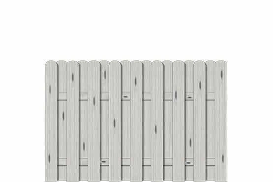 Bohlenzaun Vitoria 180x120 cm Fichte Grau ca. 180 x 120 cm | Fichte Grau