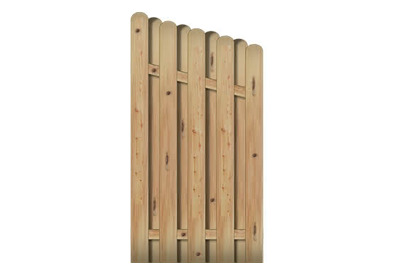 Bohlenzaun Vitoria 90x172/150 cm Abschluss Lärche naturbelassen ca. 90 x 172/150 cm Abschluss | Lärche naturbelassen