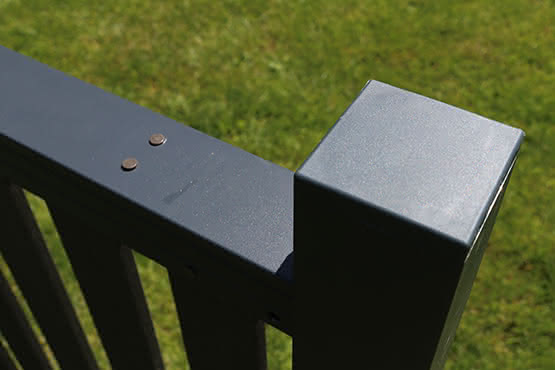 70x70x1300 mm Alu-Pfosten anthrazit zum Einbetonieren 