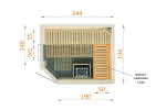 Sauna mit Eckeinstieg | Typ 2520EW1 Typ 2520EW1