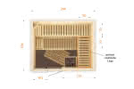 Sauna - rechteckig | Typ 2520W1 Typ 2520W1
