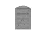 Bogendichtzaun Monegro 100x150/131 cm Tür Fichte Basaltgrau 100 x 150/131 cm Tür | Fichte Basaltgrau