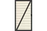 cWPC-Systemzaun Kingston One Tür 100x181 cm DIN links Beige 100x181 cm Tür Li | Beige