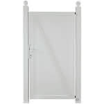 Joda® Easy weiß Sichtschutzzaun Kunststoff Tor ohne Beschlag 90x180 cm gerade, DIN links 90x180 cm Tür li