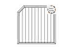 Joda® Exklusiv PVC Sichtschutz (E05) Zaunelement abgeschrägt links geschlossen 1800x1800/1500 mm Dekor E05-180x180 | nach Wahl / nach Wahl