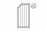 Joda® Exklusiv PVC Sichtschutz (E07) Zaunelement abgeschrägt links geschlossen 900x1800/1500 mm Dekor E07-090x180 | nach Wahl / nach Wahl