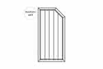 Joda® Exklusiv PVC Sichtschutz (E08) Zaunelement abgeschrägt rechts geschlossen 900x1800/1500 mm Weiß E08-090x180 | Weiß / Weiß