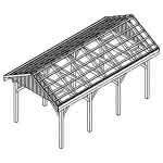 Malchow KD natur 305x573 cm Kurz (573 cm) | komplett | Lärche natur