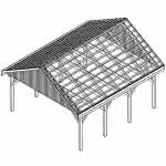 Minden KD natur 505x573 cm Kurz (573 cm) | komplett | Lärche natur