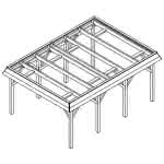 Glinde KF classic 405x556 cm Kurz (556 cm) | Foliendach | Kiefer KDI