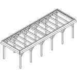 Gettorf LT natur 305x879 cm Lang (879 cm) | Trapez-Profil, tropfhemmend | Lärche natur