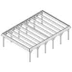 Walmblenden-Doppelcarport Grömitz LG Master, 605x879 cm, vorbereitet für Grünbedachung, Fichte KVH naturbelassen Lang (879 cm) | vorbereitet für Gründach | Fichte KVH natur