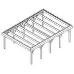 Glücksburg MT master 505x717 cm Mittel (717 cm) | Trapez-Profil, tropfhemmend | Fichte KVH natur