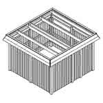 Gartenschuppen Holz 375 x 386 cm 