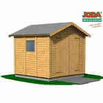Gartenhaus mit Schleppdach 230 x 223 cm | KDI