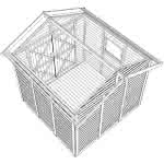 Gartenhaus mit Schleppdach 230 x 223 cm | Fichte natur