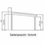 Terrassendach mit Trapez-Lichtplatten natur 624x400 cm 624x400 cm | Lärche/Douglasie naturbelassen