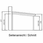 Terrassendach mit Trapez-Lichtplatten natur 624x350 cm 624x350 cm | Lärche/Douglasie naturbelassen