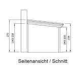 Terrassendach mit Trapez-Lichtplatten natur 318x300 cm 318x300 cm | Lärche/Douglasie naturbelassen