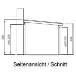 Terrassendach mit Steg-Doppelplatten master 406x300 cm 406x300 cm | Fichte KVH naturbelassen
