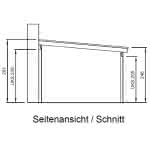 Terrassendach mit Steg-Doppelplatten perfect 406x400 cm 406x400 cm | Fichte Leimholz naturbelassen