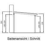 Terrassendach mit Steg-Doppelplatten perfect 507x300 cm 507x300 cm | Fichte Leimholz naturbelassen