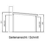 Terrassendach mit Steg-Doppelplatten master 507x350 cm 507x350 cm | Fichte KVH naturbelassen