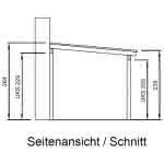 Terrassendach mit Steg-Doppelplatten master 607x300 cm 607x300 cm | Fichte KVH naturbelassen
