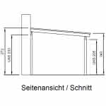 Terrassendach mit Steg-Doppelplatten perfect 607x350 cm 607x350 cm | Fichte Leimholz naturbelassen