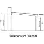 Terrassendach mit Steg-Doppelplatten select 607x400 cm 607x400 cm | Fichte Leimholz weiß grundiert