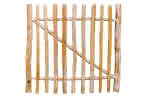 Rollzaun Haselnuss Staketenabstand ca. 7-8 cm Pforte 100x120 cm Pforte 100x120 cm