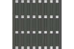 Kansas City WPC Sichtschutz 180x180 cm Anthrazit/ Silber 180 x 180 cm | WPC Anthrazit/Silber