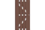 Kansas City WPC Sichtschutz 90x180 cm, Tür DIN links, Dunkelbraun/ Silber 90 x 180 DIN links | WPC Dunkelbraun/Silber