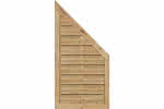 Sichtschutzzaun Livorno 90x180/90 cm Abschluss Lärche/Douglasie naturbelassen 90 x 180/90 cm Abschluss