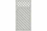 Sichtschutzelement Lugano 90x180 cm mit Rankgitter Fichte Grau 90 x 180 cm mit Rankgitter