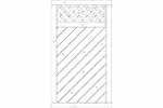 Sichtschutzelement Lugano 100x180 cm Tür mit Rankgitter Fichte Grauweiß 100 x 180 cm Tür mit Rankgitter