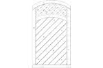 Dichtzaun Lyon 100x180/165 cm Tür mit Rankgitter Fichte Grauweiß 100 x 180/165 cm Tür mit Rankgitter | Fichte Grauweiß