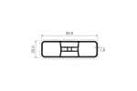 Zaunlatte aus Fenster-PVC, 25 x 85 x 840 mm, golden oak Golden Oak