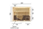 Sauna - rechteckig | Typ 2520W2 Typ 2520W2